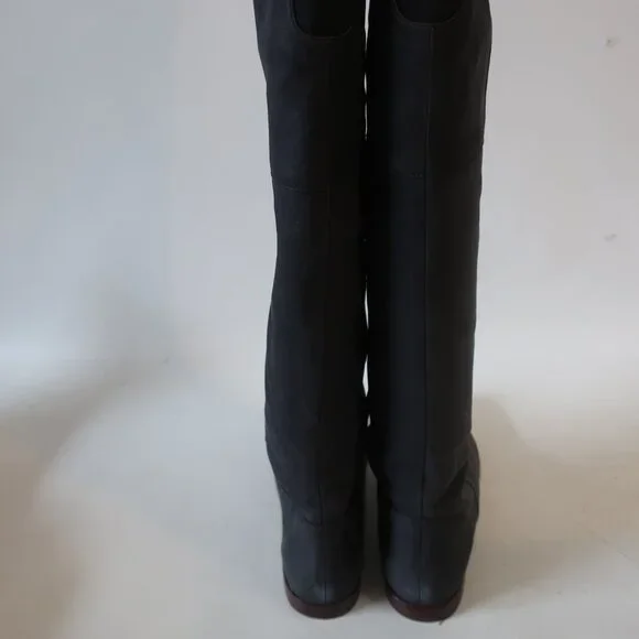 Womens Candela NYC Black Suede Studded Accents Over-the Knee Boots 8 - Picture 8 of 16